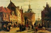 European city landscape, street landsacpe, construction, frontstore, building and architecture. 326 unknow artist